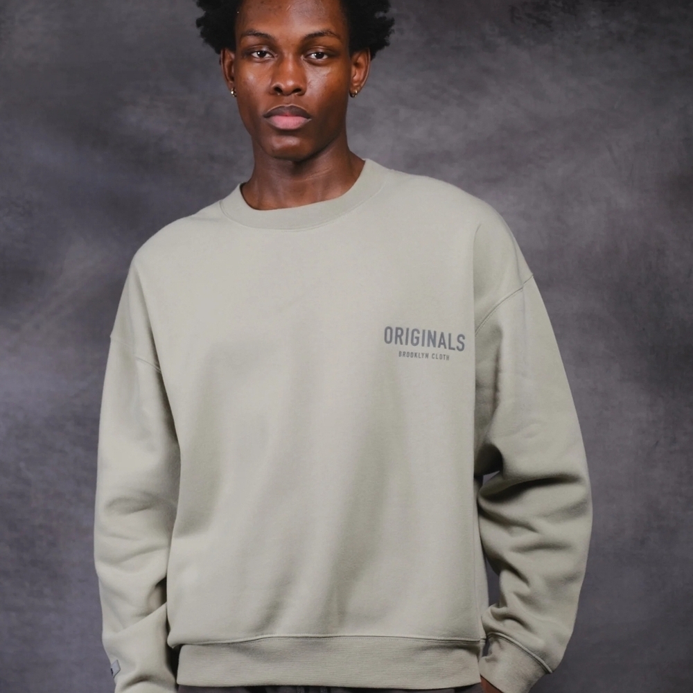 Brooklyn Cloth Men's Tan Crewneck Sweatshirt‎ L